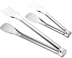 SNQ Grilltangen - 2 stuks keukentangen - 7" en 12" - Grillaccessoires - Saladetangen - RVS keukentangen - Koken en bakken - Grilltangen - Grillgereedschapset tangen - RVS tangen - Voor serveren en koken in de keuken