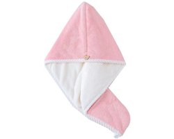 SNQ Handdoek - Drooghanddoek - 1 stuks - Roze - Koraalfleece - Snel drogende handdoek - Superabsorberend - Zachte handdoek - Voor het föhnen van haar
