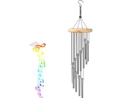 SNQ Hangende windgong voor buiten, metalen windgong voor buiten, windgong, windgong voor buiten, windgong voor buiten, woondecoratie, tuin, terras, geschenken