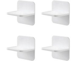 SNQ Meubelankers - 4 stuks - Zelfklevende meubelankers - Anti-kantel meubelankers - Klapvrije lade- en kledingkastankers - Kindveilig - Verwijderbaar - Geen schroeven nodig - Wit