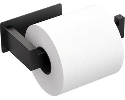 SNQ Papieren handdoekhouder - 1 stuk - Toiletrolhouder - Zelfklevend - Geen boren nodig - Voor badkamer, kast, toilet - Roestvrij staal - Badkameraccessoire - Zwart