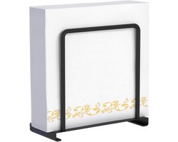 SNQ Servethouder - Keukenrolhouder - Opbergrek - IJzer - Voor eettafel, keuken, decoratie - Zwart