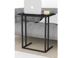 SNS Home - Metalen Poot - Laptopstandaard - Ontbijttafel - Bureau - Computerbureau - 60 cm Breed - Bendir/Zwart
