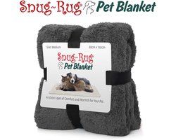 Snug-Rug huisdier deken voor honden en katten - medium slate grey kattendeken hondendeken vetbed hond bench bank fleece kat dierendeken kattendekentjes kattendekentje dierenmat hondenmat plaid kattendekens kattenplaid