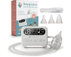Snugicare Neusreiniger Baby - Elektrische Neuszuiger - Neuspeer - Snotzuiger - Met 9 Zuigniveaus en 10 Verschillende Melodietjes - Oplaadbaar