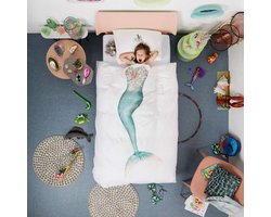 Snurk Amsterdam Dekbedovertrek Mermaid 120 x 150 cm incl. 1 kussensloop 60 x 70 cm