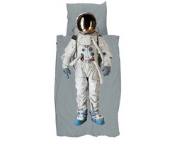 Snurk Astronaut Grey Space dekbedovertrek 140 x 200 cm