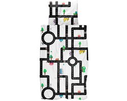 Snurk dekbedovertrek Clay Traffic - 1-persoons (140x200/220 cm incl. 1 sloop) | junior 120x150 cm incl. 1 sloop