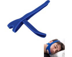Snurkband - Anti-snurkapparaat Kinband - Algemeen Lichtgewicht voor ventilatie Dames Heren Kindislocatie Snurken (Blauw) - Anti-snurken Kinband verstelbaar - Slaaphulpmiddel - Voor stoppen met snurken