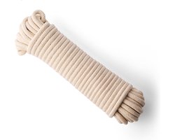 SNURO Katoentouw (8mm, 20M) voor steviger bindwerk - natuurlijk en geregenereerd katoen voor macramé, hobby & doe-het-zelf projecten - Natuurlijke look en zacht gevoel.