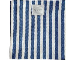 SOAPI Gestreept Magnetische theedoek – Blauw/wit – 100% Katoen - Sneldrogend