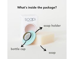 Soapi - Zeephouder met zeep compleet - Duurzaam wassen - Peach