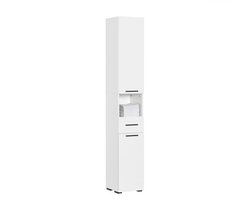 SoBuy BZR166-W Badkamermeubel - Witte Opbergkast met 6 Vakken