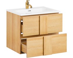 SoBuy BZR172-N Wastafelonderkast - Houtcomposiet, 60.5x54x46 cm