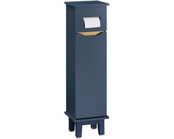 SoBuy BZR192-B Badkamerplank - Blauw Multifunctioneel Houten Rek