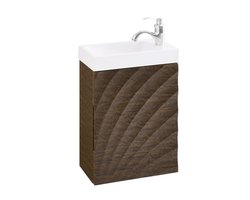 SoBuy BZR197-N Badkamermeubel onder Wastafel - Donkerbruin Houtcomposiet