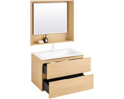 SoBuy BZR198-N Badmeubel met Wastafel - Houtcomposiet 80cm