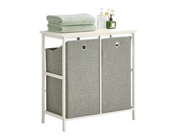 SoBuy BZR57-W Badkamermeubel - Wit Houten Composiet met Legplank