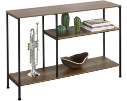 SoBuy Console Tafel Sideboard Bijzettafel met 3 Opbergplanken 120x30x80cm FSB35-PF