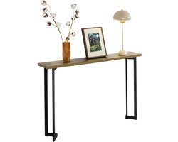 SoBuy Consoletafel Dressoir Bijzettafel – Zwart IJzer / Spaanplaat 120x20x75cm, FSB50-PF – Modern Haltafel