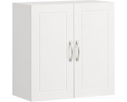 SoBuy FRG231-W Badkamerkast Hangend - Optimaal voor Badkamer, Keuken etc. - 60x60x30cm - Wit