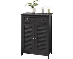 SoBuy FRG238-DG Badkamermeubel - Donkergrijs MDF Kolomkast 60cm