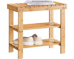 SoBuy FSR02-K-N Schoenenbank - Houten Opbergbank voor Entree