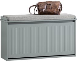 SoBuy FSR98-L-HG Opbergbank - Lichtgrijs Houtcomposiet Schoenenkast