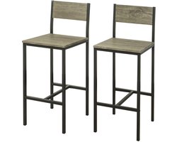 SoBuy FST53X2 Hoge Keukenkruk - Wood Composite Klapstoel voor Binnen