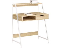 SoBuy FWT63-N Bureau - Houtcomposite Werktafel met Opbergruimte