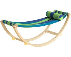 SoBuy KMB16-J Kinderhangmat met Veiligheidsstopper Hangmat Rocking Swing