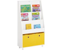 SoBuy KMB69-W Kinderboekenkast - Witte Wandplank met Opbergruimte