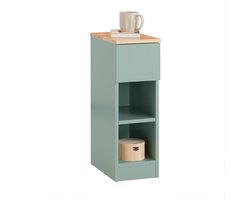 SoBuy Nachtkastje met Lade – Groen 20x61x35cm, FBT111-GR – Smalle Bijzettafel Slaapkamer/Woonkamer