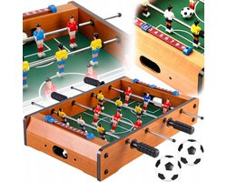 SOCCER-MASTER-1 Tafelvoetbal – Renew Force – Houten Voetbaltafel 49x30x9 cm met 12 Spelers, 2 Ballen & Doelteller