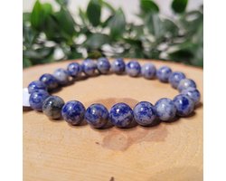 Sodaliet Edelsteen Armband 8mm - Kogelarmband - Kralenarmband