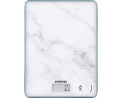 Soehnle keukenweegschaal Compact 300 - digitaal - 1 gram nauwkeurig - tot 5 kg - marmerlook - wit