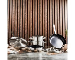 Soenil by ISENVI Pannenset Inductie - Keramisch - 15 Delig - RVS - PFAS, PTFE Vrij - Alle warmtebronnen