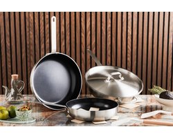 Soenil by ISENVI Pannenset Inductie - Keramisch - 8 Delig - RVS - PFAS, PTFE en PFOA Vrij - Alle warmtebronnen