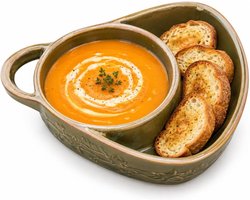 Soep en Sandwich Bord Soepkommen Set - Multifunctioneel Kom - Ontbijtkom - 20.5×17.5cm - Sterk Keramisch Materiaal - Ergonomisch Handvat - Vaatwasserbestendig - Geschikt voor Soep, Broodjes, Chips en Dips - Groen