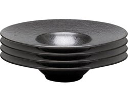 Soepborden Cosmos Ø27cm zwart (4/set) Kare Design