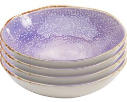 Soepborden Shirley paars Ø20cm (4/Set) Kare Design