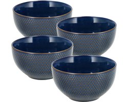 Soepkommen Ø14 cm - Set van 4 Serviesset Zonder Oor – Gebruikt als Schalen en Fruitschaal – Ramen Kom Set