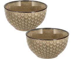 Soepkommen Schalen Set van 2 – Aardewerk Ramen Kommen – Kommen en Fruitschaal voor Soep, Noodles, Salade, Ontbijt en Snacks – Ø14 cm – Vaatwasser Veilig