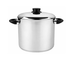 Soeppan - met deksel - 8 liter - 24 x 18 cm - RVS - pannen - kookpannen - Geschikt voor alle warmtebronnen