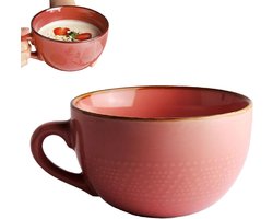 Soeptassen met oor - Soepkommen met oor - Soepmok - Soepbeker - Servies - Keukengerei - Soepkom keramiek - Soepkommen set - Wonen - Eetkamer - Tafelen