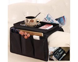 Sofa armrest organizer sofa bag met bekerhouder no slip sofa armsteun organizer bank afstandsbediening caddy met 1 grote zak en 3 kleine vakken voor smart phone tijdschriften iPad dranken
