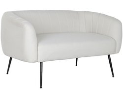Sofa DKD Home Decor Zwart Greige Schuim Hout Metaal Fluweel Scandi 129 x 75 x 73 cm