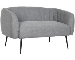 Sofa DKD Home Decor Zwart Grijs Schuim Hout Metaal Fluweel Scandi 129 x 75 x 73 cm