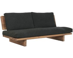 Sofa Home ESPRIT Zwart Natuurlijk 195 x 90 x 78 cm