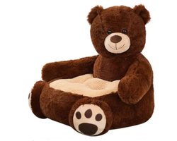 Sofa kinderen beer donkerbruin - Kinderen sofa - Peuterstoeltje - Kinderfauteuil - Kinderstoel - Kinderzetel - Kindersofa - Knuffelsofa - Kraamcadeau - Beer donker bruin